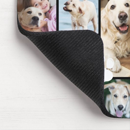 Moderner BEST DOG JE 8 Fotos Personalisiert Mousepad (Ecke)