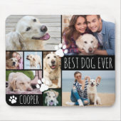 Moderner BEST DOG JE 8 Fotos Personalisiert Mousepad (Vorne)
