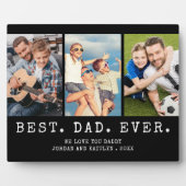 Moderner BEST VATER EVA 3 Fotos Personalisiert Fotoplatte (Vorderseite)