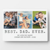 Moderner BEST VATER EVA 3 Fotos Personalisiert Fotoplatte (Vorderseite)