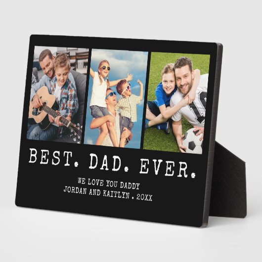 Moderner BEST VATER EVA 3 Fotos Personalisiert Fotoplatte (Seite)