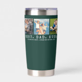 Moderner BEST VATER EVA 3 Fotos Personalisiert grü Thermobecher (Vorderseite)