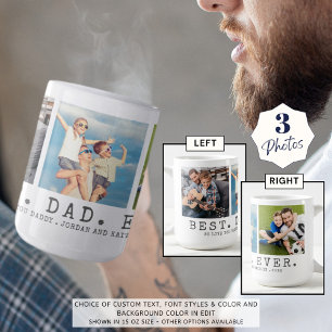 Moderner BEST VATER EVA 3 Fotos Personalisiert Kaffeetasse
