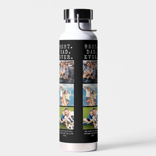 Moderner BEST VATER EVA 3 Fotos Personalisiert Trinkflasche (Links)