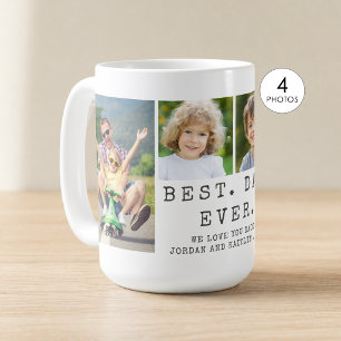 Moderner BEST VATER EVA 4 FotoCollage Personalisie Kaffeetasse