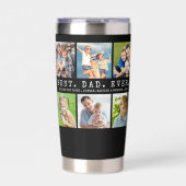 Moderner BEST VATER EVER 12 Fotos Personalisiert Thermobecher (Vorderseite)