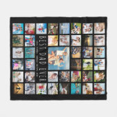 Moderner BEST VATER EVER 41 FotoCollage Black Fleecedecke (Vorderseite (Horizontal))