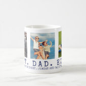 Moderner BEST VATER EVER Foto Personalisiert Blue Kaffeetasse (Mittel)