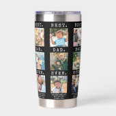 Moderner BEST VATER je 18 Fotos - benutzerdefinier Thermobecher (Rückseite)