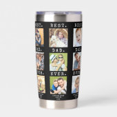 Moderner BEST VATER je 18 Fotos - benutzerdefinier Thermobecher (Vorderseite)