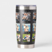 Moderner BEST VATER JE 3 Fotos Wiederholung Thermobecher (Rückseite)