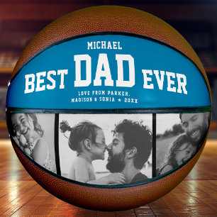 Moderner BEST VATER je Cooler FotoCollage Retro Bl Basketball