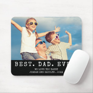 Moderner BEST VATER JE Ein Foto Personalisiert Mousepad