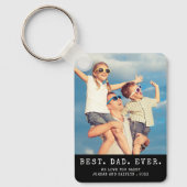 Moderner BEST VATER JE Ein Foto Personalisiert Schlüsselanhänger (Vorderseite)
