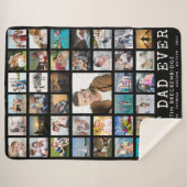 Moderner BEST VATER je Foto Collage Dein Text Schw Sherpadecke (Vorderseite (Horizontal))