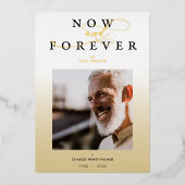 Moderner Bestattungsservice für Minimalistisches F Folieneinladung (Vorderseite)