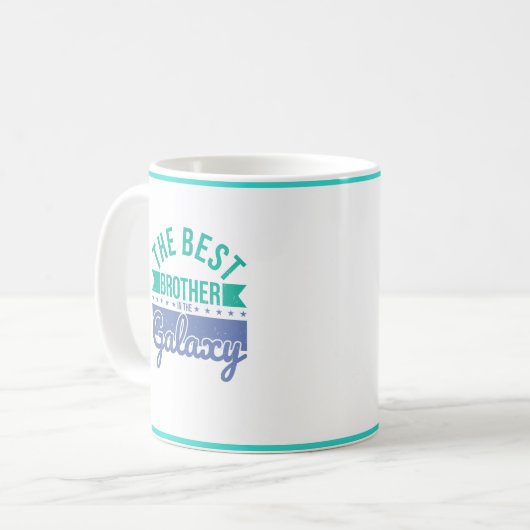 Moderner Bester Bruder in der Galaxy Quote Tasse (Vorderseite Links)