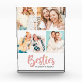 Moderner Bester Freund Foto Collage Block (Vorderseite)