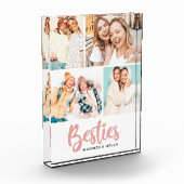 Moderner Bester Freund Foto Collage Block (Links)