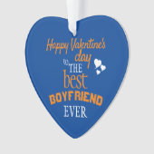 Moderner bester Freund je Valentinstag Blau Ornament (Vorderseite)