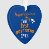 Moderner bester Freund je Valentinstag Blau Ornament (Vorderseite)