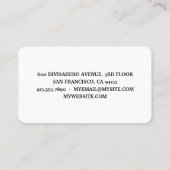 Moderner bester Salat in der Stadt Beruflich Visitenkarte (Rückseite)