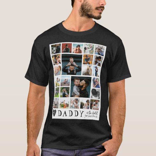 Moderner bester Vater in der Fotogalerie T-Shirt (Vorderseite)