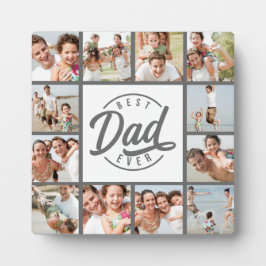 Moderner Bester Vater je 12 Foto Collage Plaque Fotoplatte