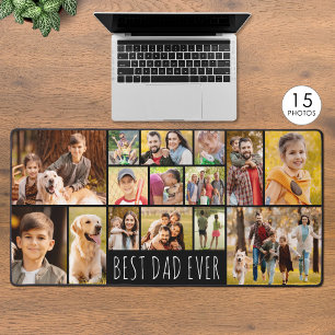 Moderner bester Vater je 14 FotoCollage kundenspez Schreibtischunterlage