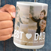 Moderner bester Vater je 3 Foto Collage Hörer nach Kaffeetasse