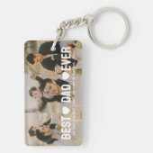 Moderner bester Vater je 3 Foto Collage Hörer nach Schlüsselanhänger (Rückseite)