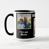 Moderner bester Vater je 3 Foto Collage Vater Tasse (Links)