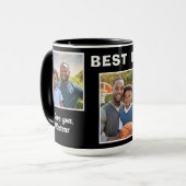 Moderner bester Vater je 3 Foto Collage Vater Tasse (Vorderseite Links)
