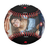 Moderner bester Vater je 3 Foto Collage Vatertag Baseball (Vorderseite)