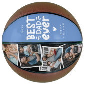 Moderner bester Vater je 4 Foto Federn Geschenk Basketball (Vorderseite)