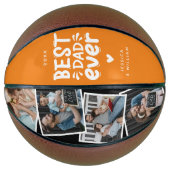 Moderner bester Vater je 4 Foto Federn Geschenk Basketball (Vorderseite)