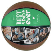 Moderner bester Vater je 4 Foto Federn Geschenk Basketball (Vorderseite)
