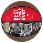 Moderner bester Vater je 4 Foto Federn Geschenk Basketball (Vorderseite)