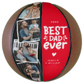 Moderner bester Vater je 4 Foto Federn Geschenk Basketball (Vertikal)