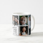 Moderner bester Vater je 7-Foto Collage & Names Kaffeetasse (VorderseiteRechts)