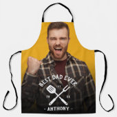 Moderner bester VATER je Cooler Name Foto Männer S Schürze (Vorderseite)