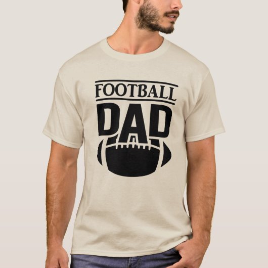 Moderner bester Vater je Daddy Football T-Shirt (Vorderseite)