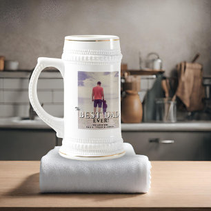 Moderner Bester Vater je Foto Vatertag Bierglas