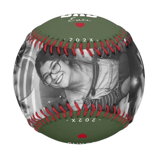 Moderner bester Vater je Grüner Individuelle Name Baseball (Vorderseite)