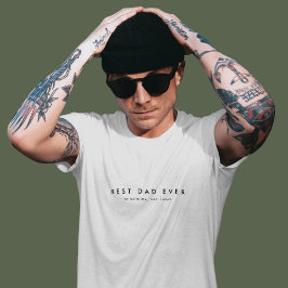 Moderner bester Vater je Individuelle Name Weiß T-Shirt