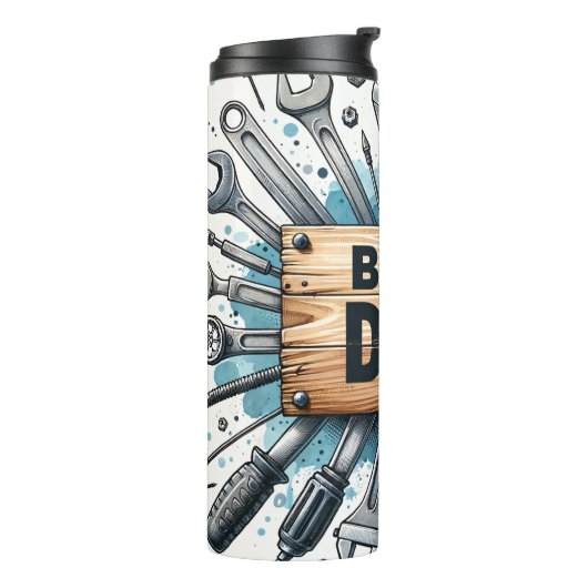 Moderner bester Vater je Personalisiert Thermosbecher (Nach links gedreht)