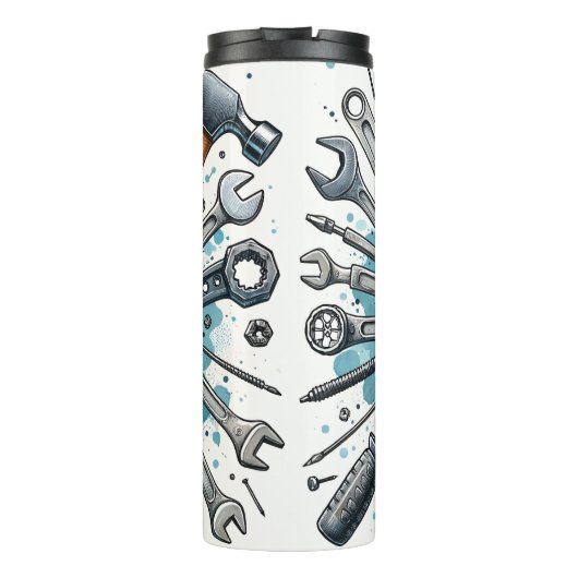 Moderner bester Vater je Personalisiert Thermosbecher (Rückseite)