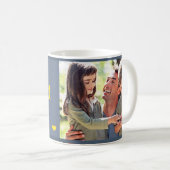 Moderner bester Vater je Personalisiertes Foto Kaffeetasse (VorderseiteRechts)