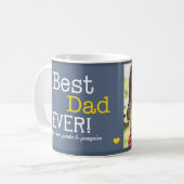 Moderner bester Vater je Personalisiertes Foto Kaffeetasse (Vorderseite Links)