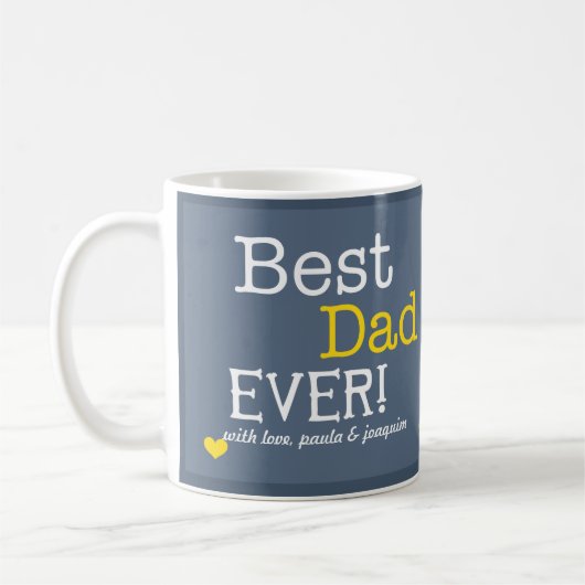 Moderner bester Vater je Personalisiertes Foto Kaffeetasse (Links)